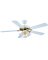 FAN CEIL DUALMT W/3 LT KT 52IN