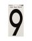NUMBER HOUSE 9 5IN REFL BLK