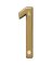 HY-KO Prestige Series BR-42PB/1 House Number, Character: 1, 4 in H