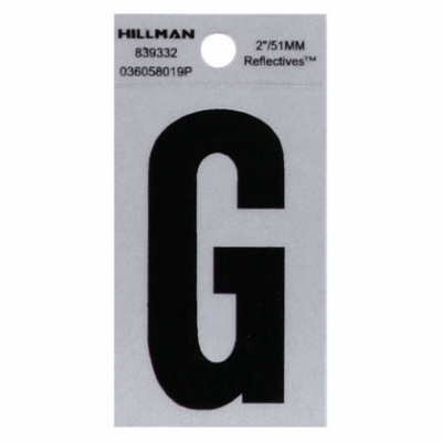2" BLK Letter G Adhesive