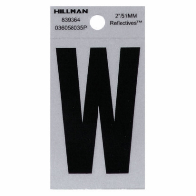 2"BLK Letter W Adhesive