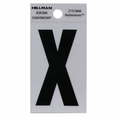 2" BLK Letter X Adhesive