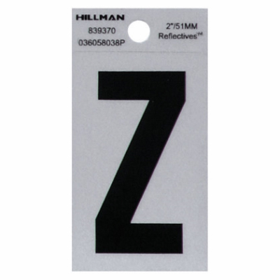 2"BLK Letter Z Adhesive