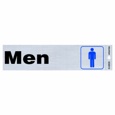 Mens Restroom Sign 2x8 839816