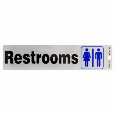 2x8 Sign  Restrooms