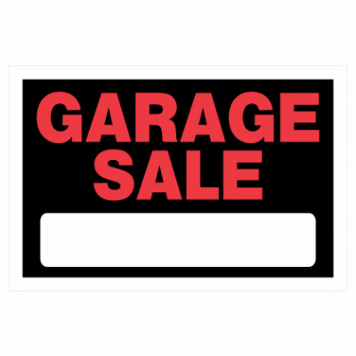 8x12 Black/Red Garage Sale Sign