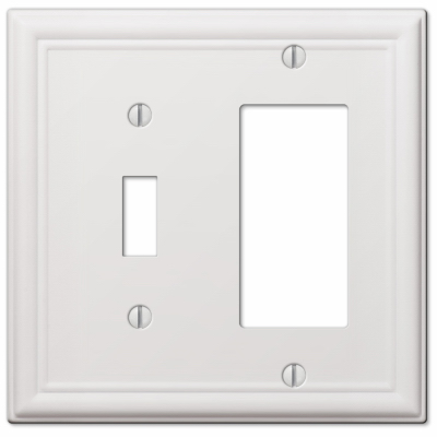 1Toggle 1 Rock White Wall Plate