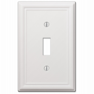 White 1 Toggle Wall Plate