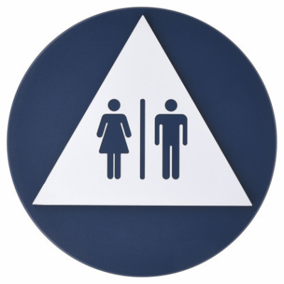 12"BLU Unisex Rest Sign