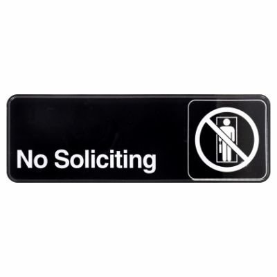 3x9 No Solicit Sign