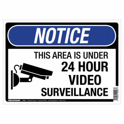 Under Surveillance Sign, 10 x 14"