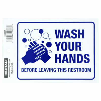 4x6 Wash Hands Sign