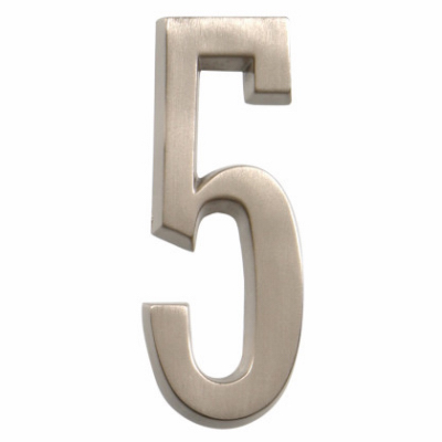 4" #5 Nickel House Number