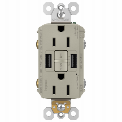 15A USB GFCI A/A NI