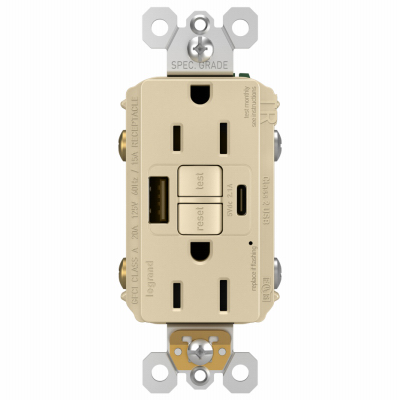 15a Usb Gfci A/C Ivy