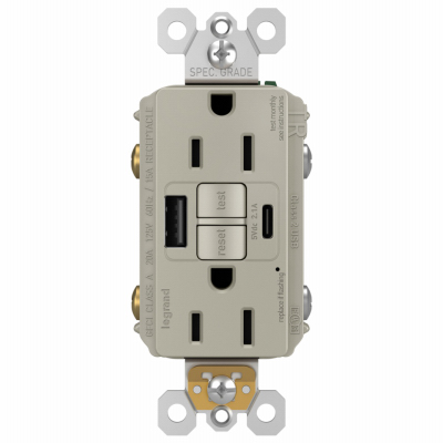 15a Usb Gfci A/C Ni