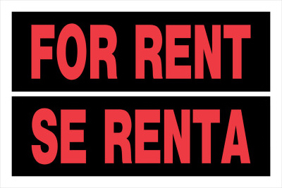 8X12 For Rent Bili Sign