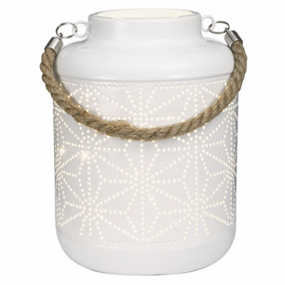 7" WHT Star Lantern