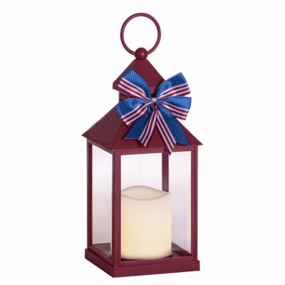 10.75"RED Resin Lantern