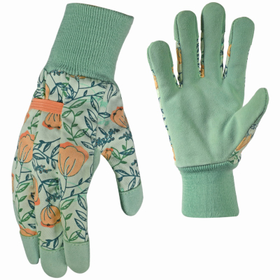 Med Womens Leather Palm Gloves