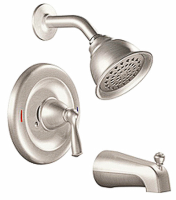 Moen Banbury Series 82910SRN Tub and Shower Faucet, Standard Showerhead,
