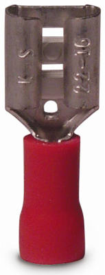 10pk Red 1/4" Tab Wire Connector