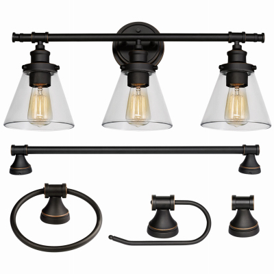 5PC 3LGT ORB Vanity Set