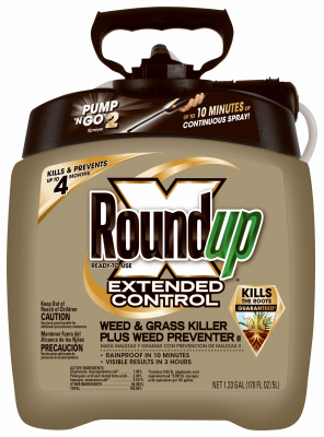 Roundup, Pump 'N Go Extended Control herbicide. 1.33 gallon