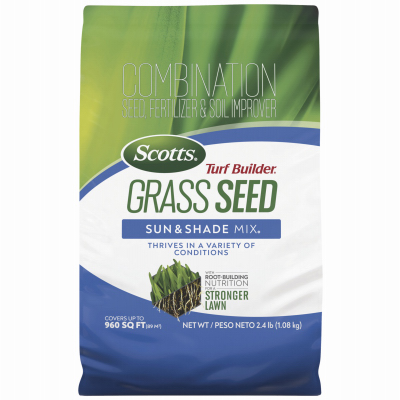 Turf Builder Grass Seed, Sun & Shade Mix, 3 lb.