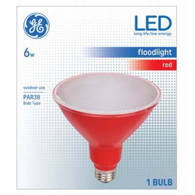 GE 6w RED PAR38 LED Flood Bulb