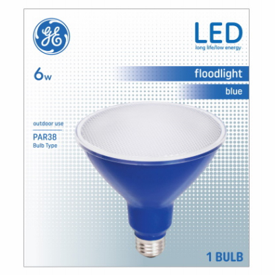 GE 6w Blue LED PAR38 Flood Bulb