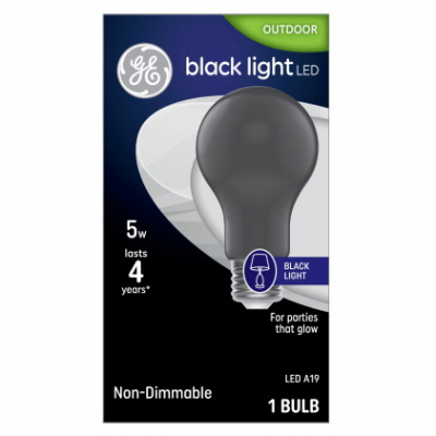 GE 5w LED Black Light A19 Bulb