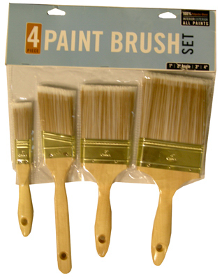 4pc Polyester Paint Brush Set
