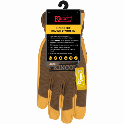 LG Men BRN Poly Glove