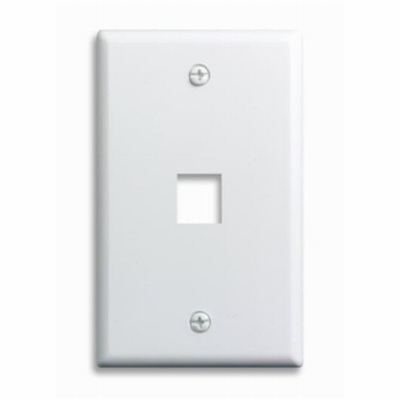WHT 1G 1Port Wall Plate F3401WHV