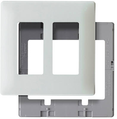 WHT 2G Plas Wall Plate