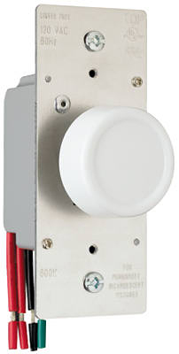 600W 3 Way Almond Rotary Dimmer