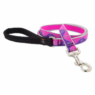 3/4x6' Pink Paws Dog Leash
