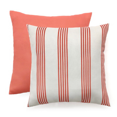 RED Stripe Toss Pillow