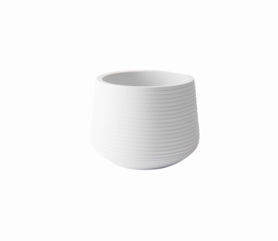 4" WHT Groove Planter