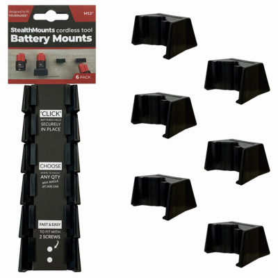 6PK MW12 BLK Batt Mount