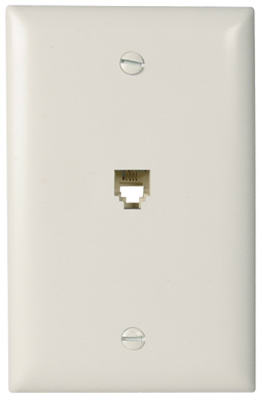 WHT 1G RJ11 Wall Plate