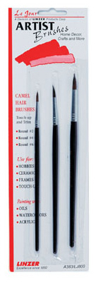 3 PC Carmel Artist Brush Set