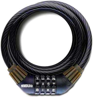 Wordlock Bike Lock w/5' Cable