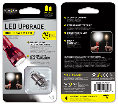 1W LED "C" & "D" Upgrade Bulb