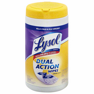75CT Lysol Dual Action Wipe