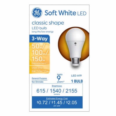 GE 3-Way 50/100/150 SW LED Bulb