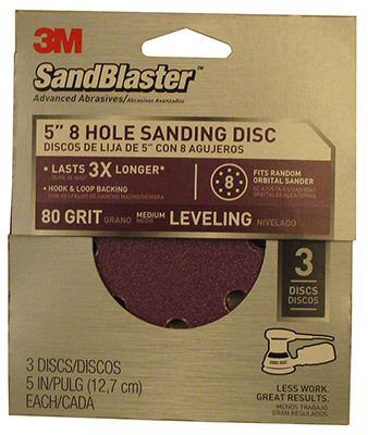 3Pk 5" 80G Sand Disc