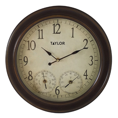 14" Clock w/Thermometer