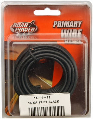 17' Black 14GA Primary Wire